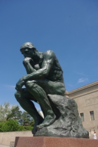 Rodin's The Thinker 1880, probably cast 1949.
